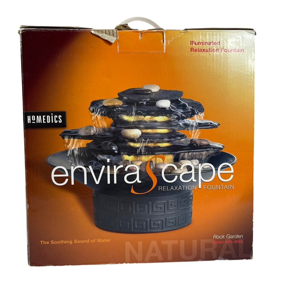 Homedics Envirascape Rock Garden Fountain Relaxation Sensory